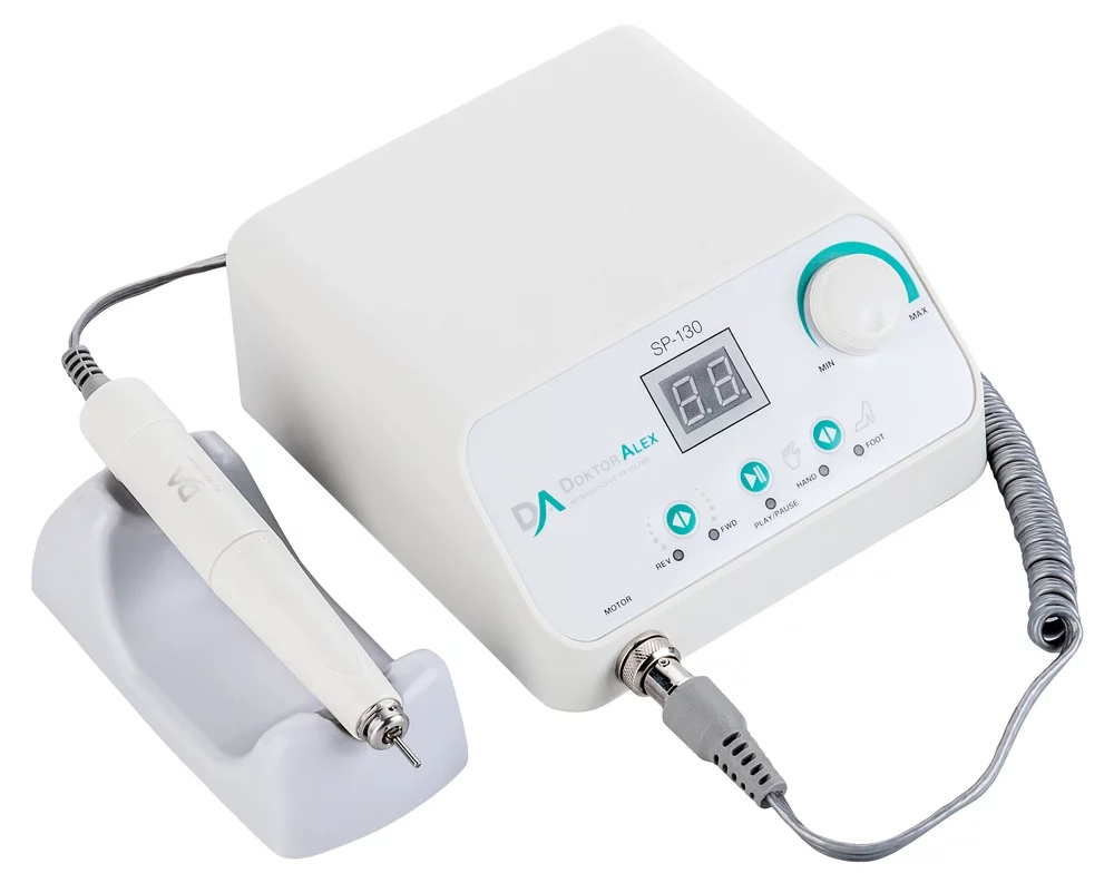 Dr. Alex Аппарат для маникюра и педикюра, 50 000 об/мин., 130 Вт, 32 В, SP-130, цвет белый