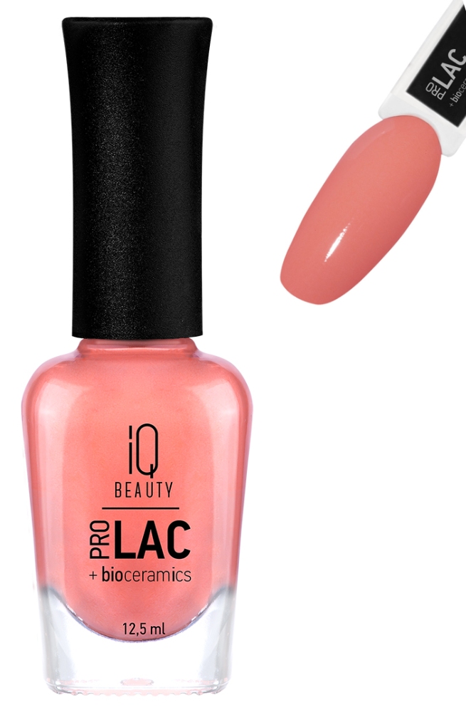 IQ BEAUTY PROLAC Лак для ногтей укрепляющий с биокерамикой 12.5 мл № 068 Peach echo