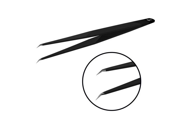 SEXY Пинцет для ресниц ультратонкий (изогнутый)