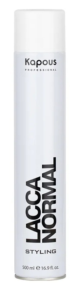 KAPOUS Styling Лак для волос аэрозольный (без фреона) нормальной фиксации Lacca Normal, 500 мл. 