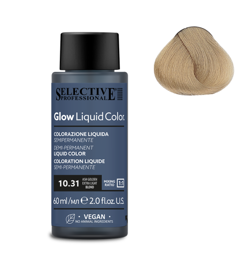 SELECTIVE Glow Liquid Color 10.31 Экстра светлый блондин золотисто пепельный 60мл 