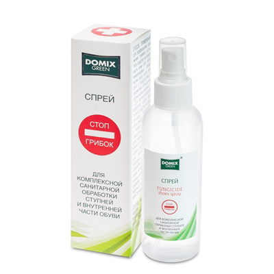 DOMIX Лосьон-спрей для комплксной санобработки ступней и внутренней части обуви СТОП ГРИБОК 150 мл