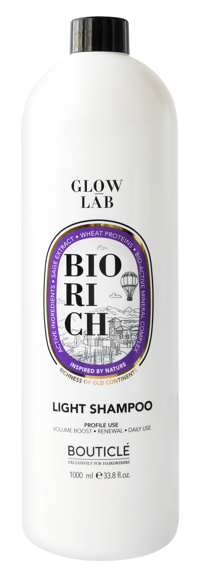 Bouticle GLOW LAB BIORICH Шампунь для поддержания объёма для волос всех типов 1000 мл