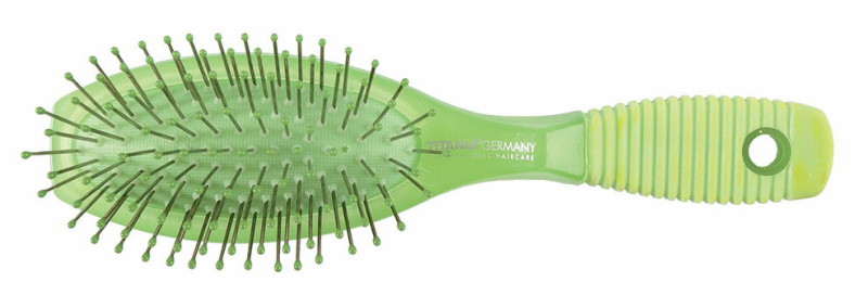 Titania Щетка массаж. малая руч. рифл., метал. зуб., 9-рядная