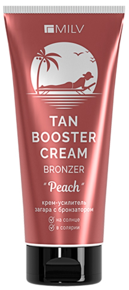 MILV Крем-усилитель загара на солнце с бронзатором "PEACH". 200 мл