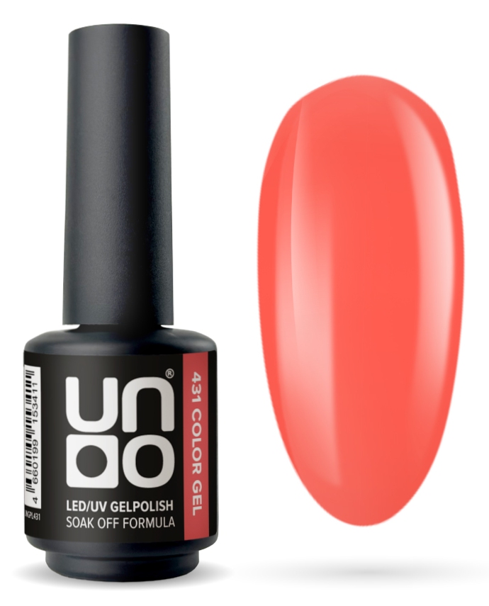 Гель-лак "Uno" - 431 Горячий розовый - Hot Pink, неоновый, 8 г.