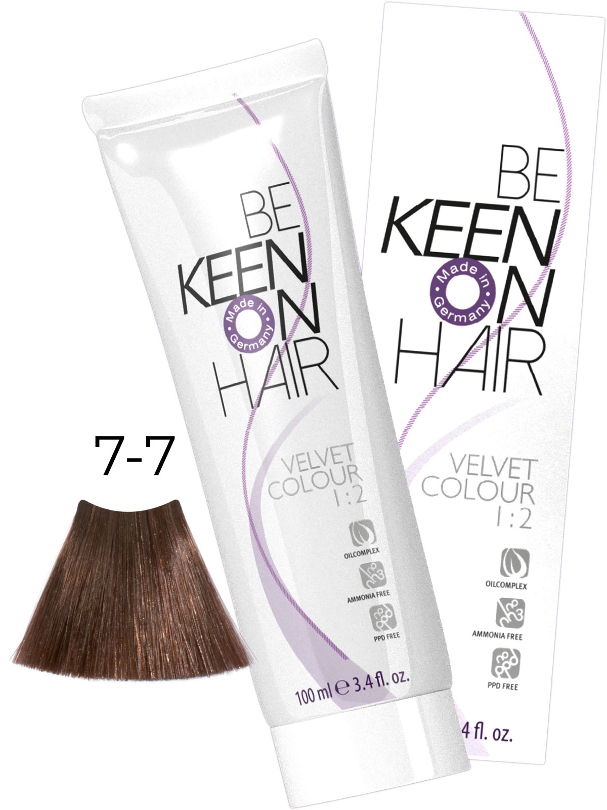 KEEN VELVET COLOUR 7.7 Карамель/ Karamell, 100 мл, без аммиака