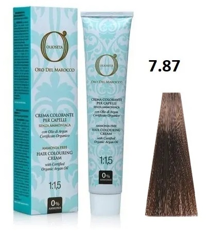 BAREX OLIOSETA Золото Марокко /Крем-краска 7.87 Блондин Мока  100мл