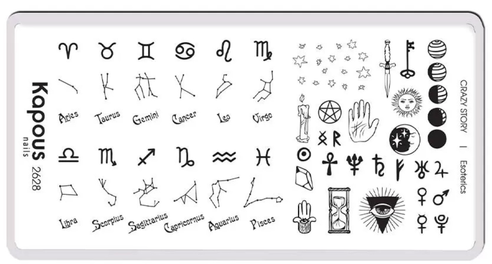 Kapous Nails Пластина для стемпинга "Crazy story" Esoterics