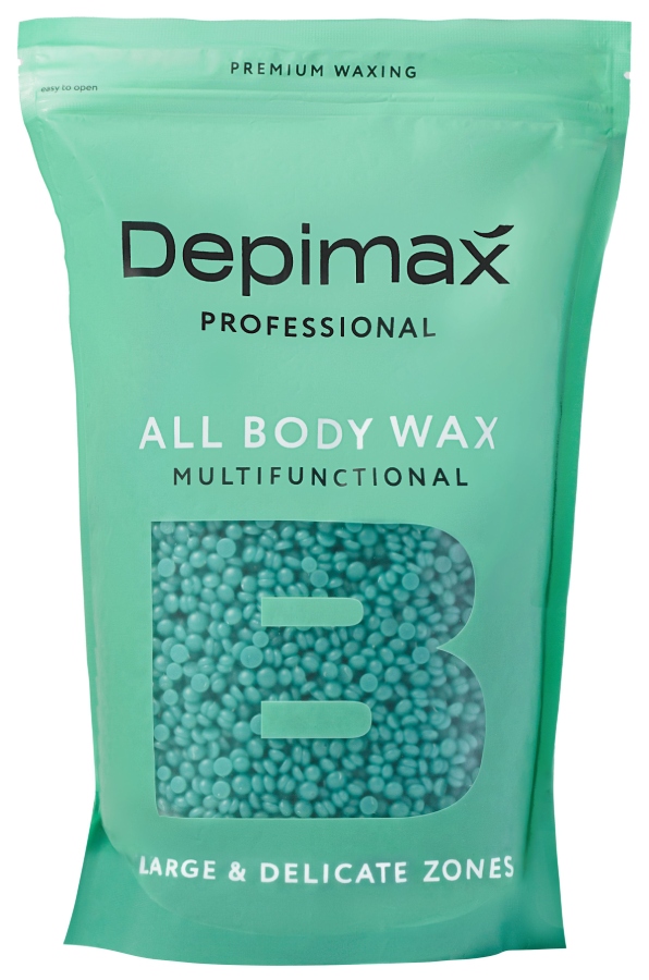 DEPIMAX ALL BODY WAX Воск полимерный универсальный для обширных и деликатных зон, зеленый, 1 кг