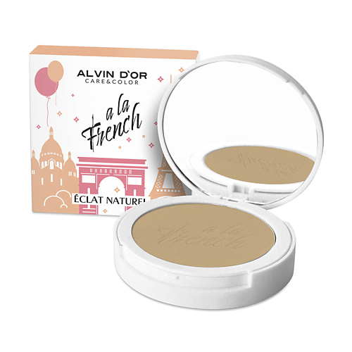 Alvin D'or A LA FRENCH Пудра компактная фиксирующая Eclat Naturel (тон 03 Natural beige), 10 гр.