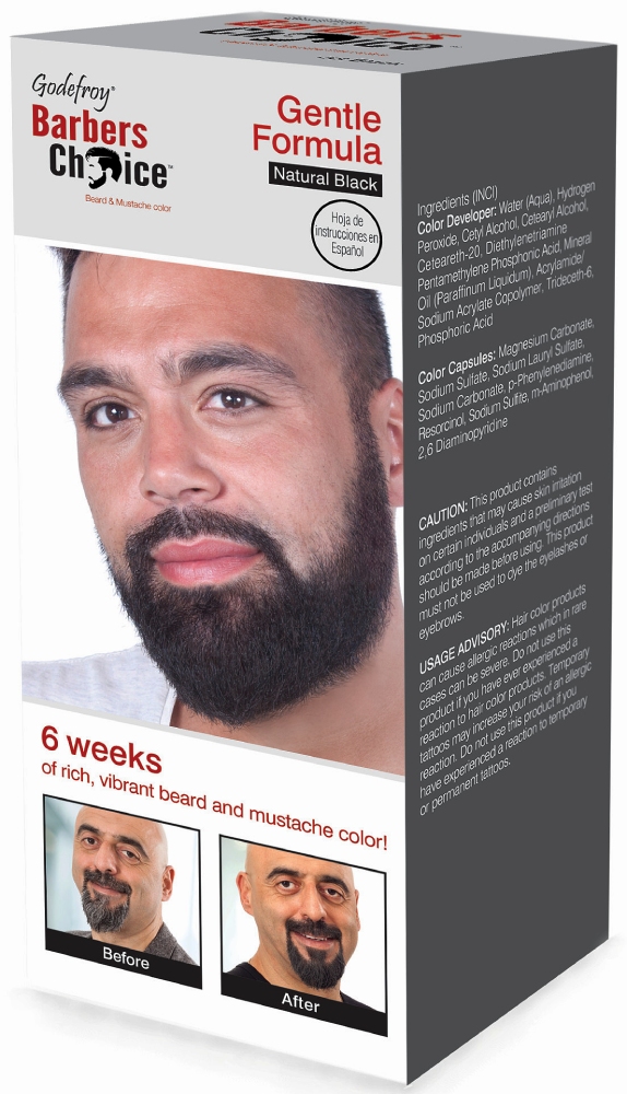 Godefroy Barbers Choice Natural Black Камуфляж бороды, набор (натурально-черный)		