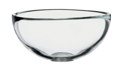 Мисочка косметологическая из стекла, диаметр 12 см, высота 6 см, прозрачная 