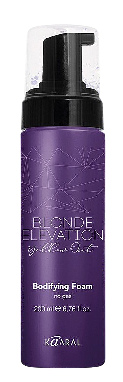 KAARAL Blonde Elevation Yellow Out Мусс для объема с фиолетовыми пигментами для анти-желтого эффекта 200 мл